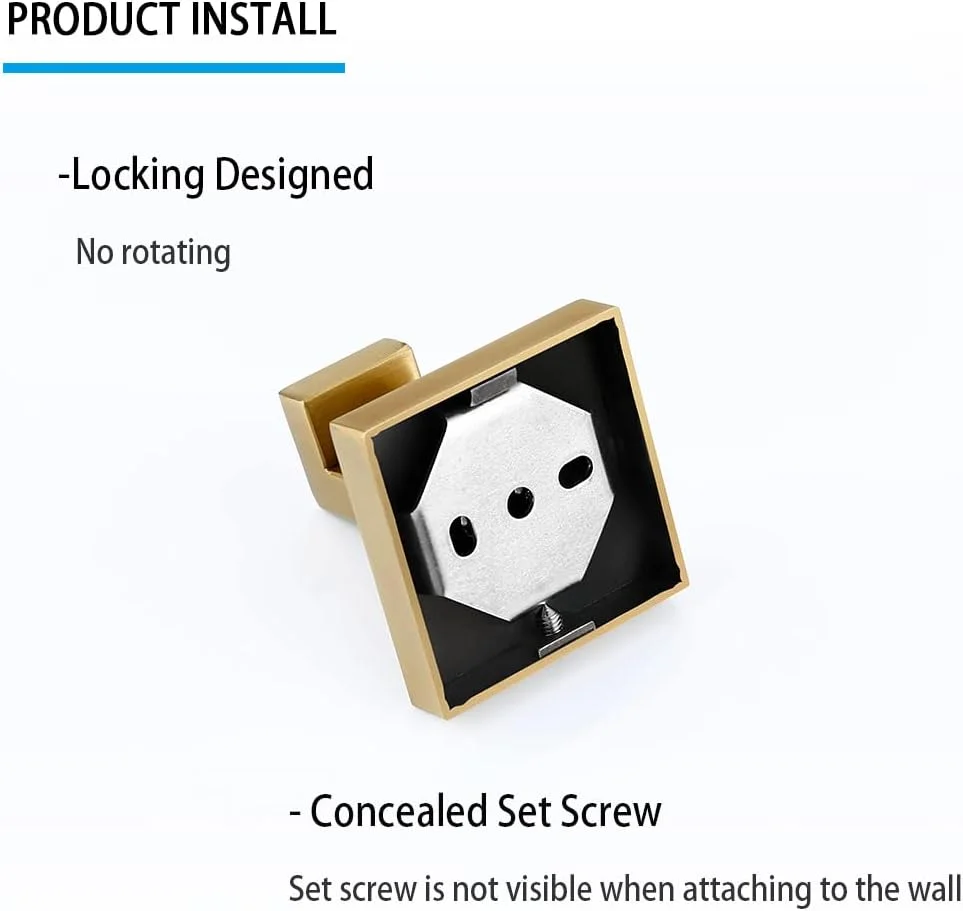 Luxury Gold Brushed Wall Mount Stainless Steel Clothe Hook Black Toilet Paper Holder Towel Bar Bathroom Decoration Accessories (BGs Tooth Cup)