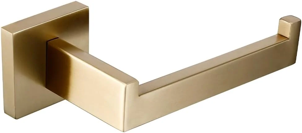 Luxury Gold Brushed Wall Mount Stainless Steel Clothe Hook Black Toilet Paper Holder Towel Bar Bathroom Decoration Accessories (BGs Tooth Cup)