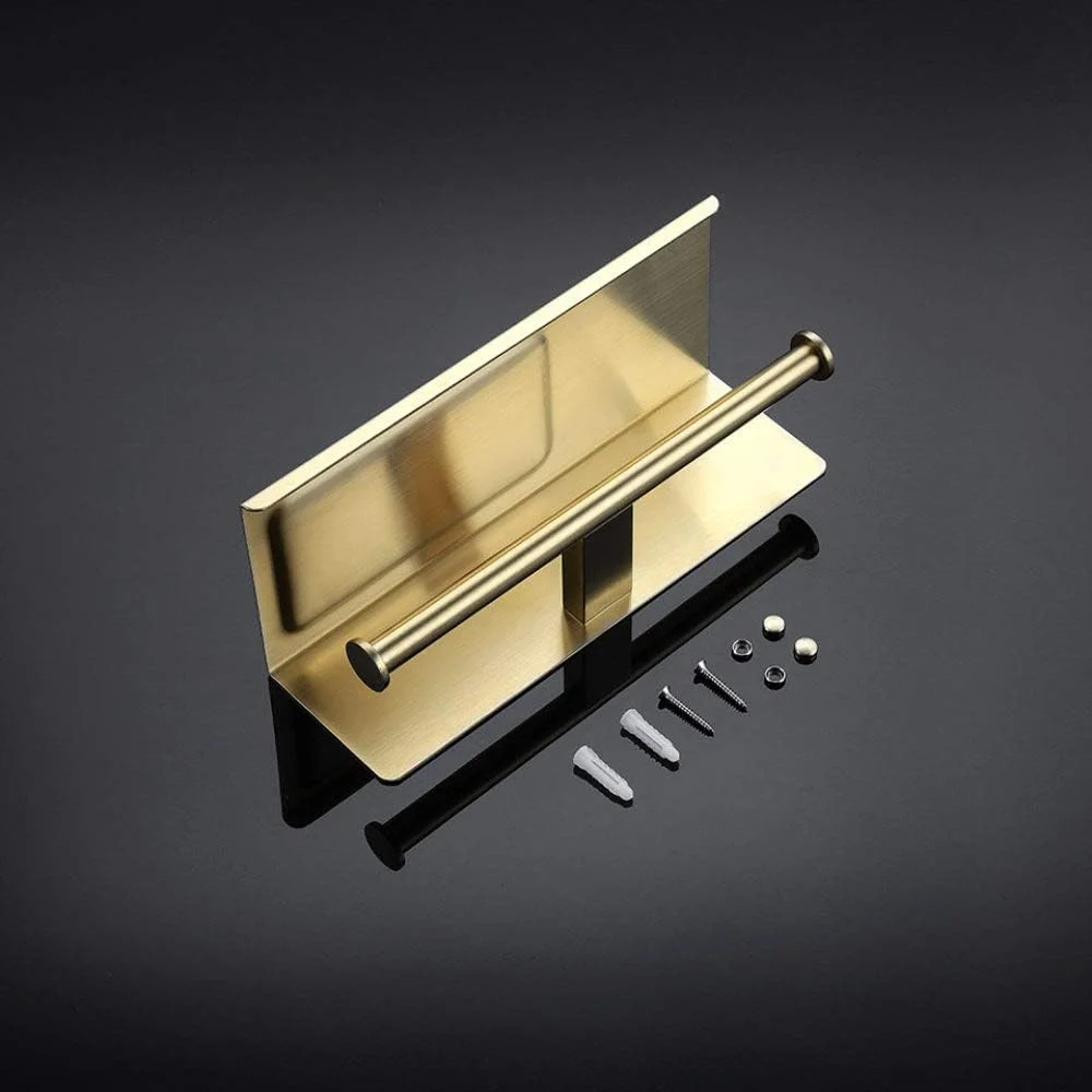 جا دستمال کاغذی توالت استیل ضد زنگ برس خورده و مشکی و طلایی برس خورده و کروم، جا دستمال کاغذی دو حلقه ای، طلایی برس خورده