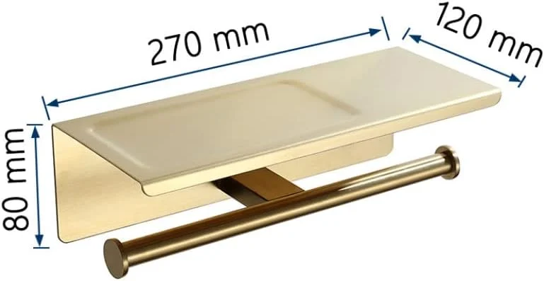 جا دستمال کاغذی توالت استیل ضد زنگ برس خورده و مشکی و طلایی برس خورده و کروم، جا دستمال کاغذی دو حلقه ای، طلایی برس خورده