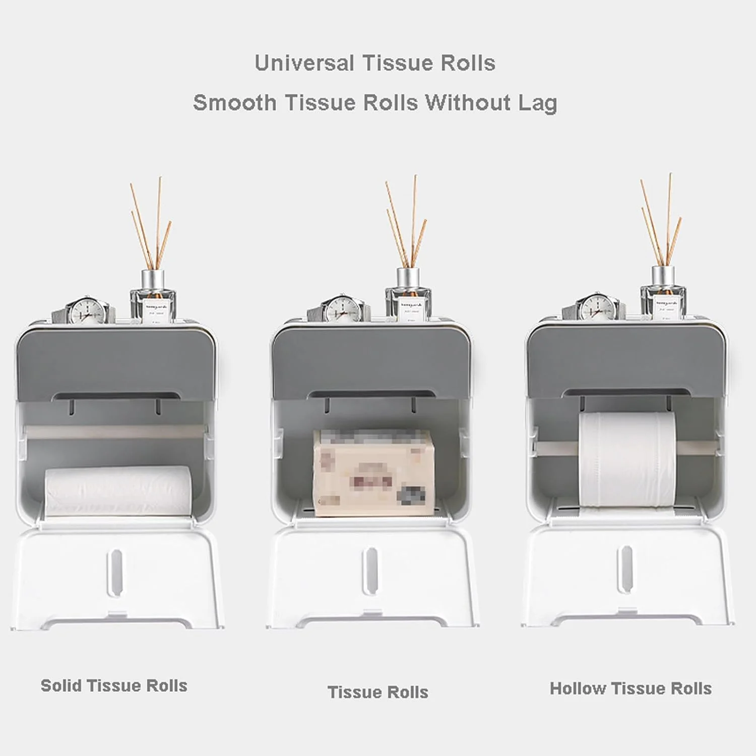 جا دستمال کاغذی تجاری دیواری، جا حوله کاغذی، جا دستمال کاغذی دو لایه با کشو، جا دستمال کاغذی تاشو C/چند تایی/سه تایی برای سرویس بهداشتی (خاکستری)