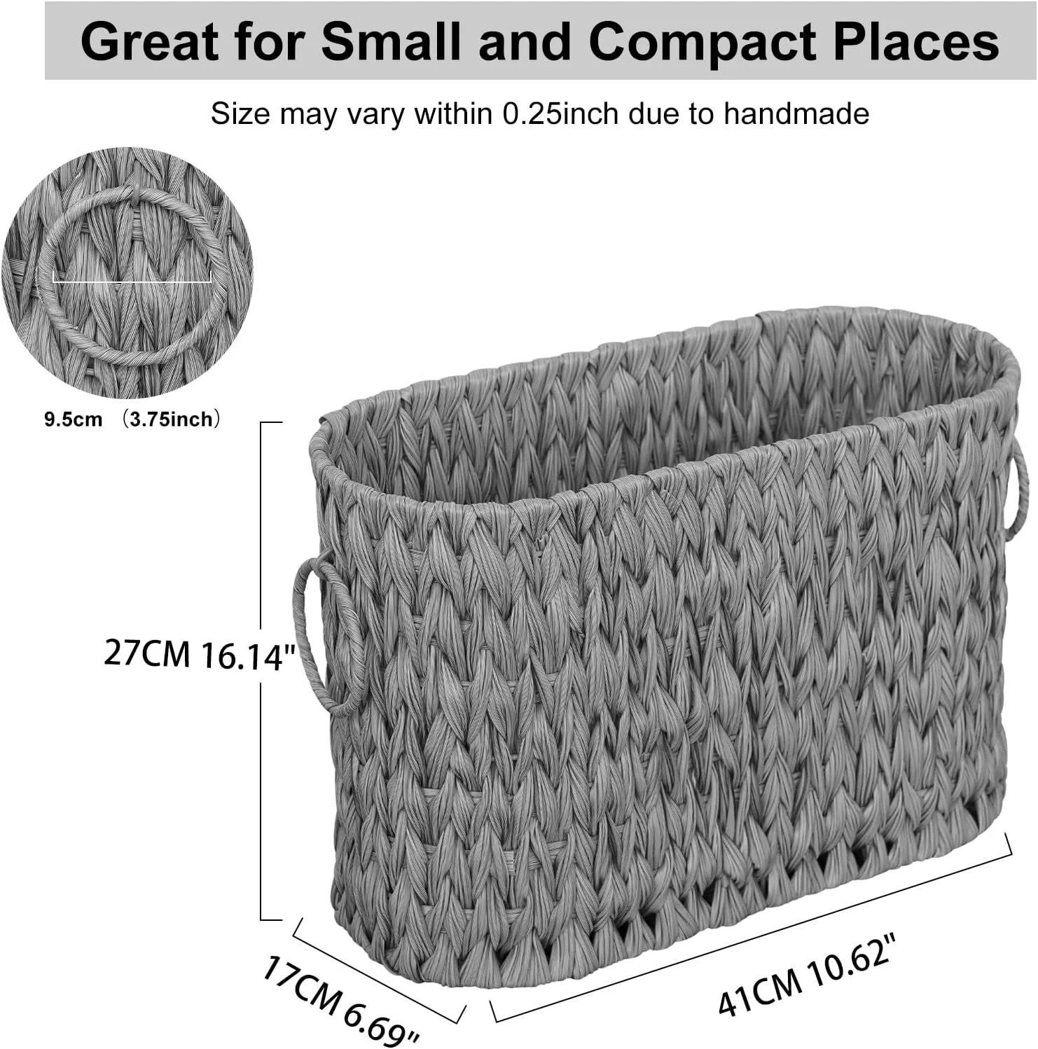 سبد ذخیره سازی دستمال توالت Coeusy، خاکستری، مستطیلی، پلی پروپیلن (PP)، 40.89 سانتی متر طول x 17.00 سانتی متر عرض x 26.97 سانتی متر ارتفاع، ظرفیت 6-9 رول، سبک مدرن، مناسب برای حمام، اتاق نشیمن، اتاق خواب، اتاق کودک سبد ذخیره سازی دستمال توالت Coeusy، خاکستری، مستطیلی، پلی پروپیلن (PP)، 40.89 سانتی متر طول x 17.00 سانتی متر عرض x 26.97 سانتی متر ارتفاع، ظرفیت 6-9 رول، سبک مدرن، مناسب برای حمام، اتاق نشیمن، اتاق خواب، اتاق کودک