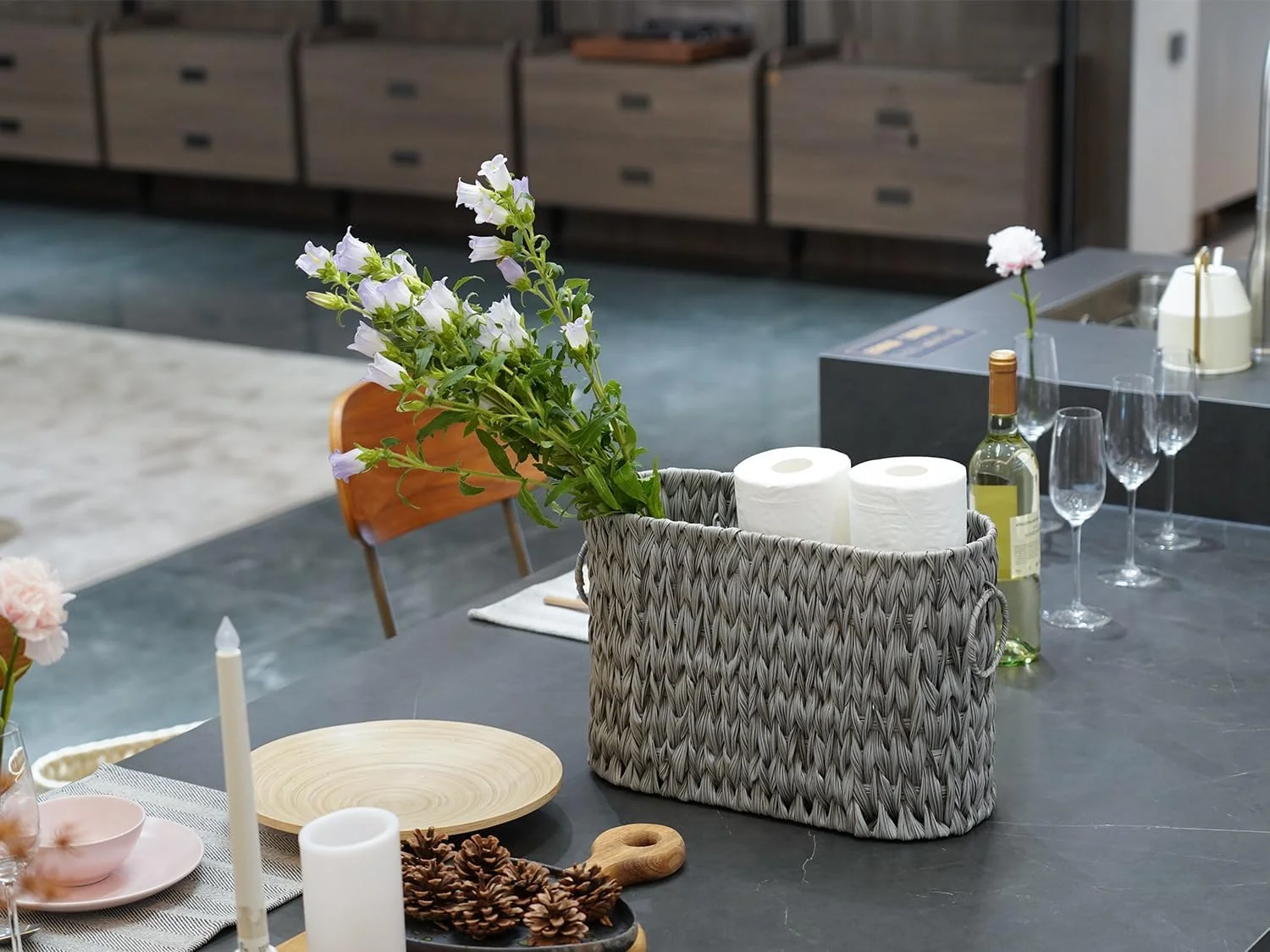 سبد ذخیره سازی دستمال توالت Coeusy، خاکستری، مستطیلی، پلی پروپیلن (PP)، 40.89 سانتی متر طول x 17.00 سانتی متر عرض x 26.97 سانتی متر ارتفاع، ظرفیت 6-9 رول، سبک مدرن، مناسب برای حمام، اتاق نشیمن، اتاق خواب، اتاق کودک سبد ذخیره سازی دستمال توالت Coeusy، خاکستری، مستطیلی، پلی پروپیلن (PP)، 40.89 سانتی متر طول x 17.00 سانتی متر عرض x 26.97 سانتی متر ارتفاع، ظرفیت 6-9 رول، سبک مدرن، مناسب برای حمام، اتاق نشیمن، اتاق خواب، اتاق کودک