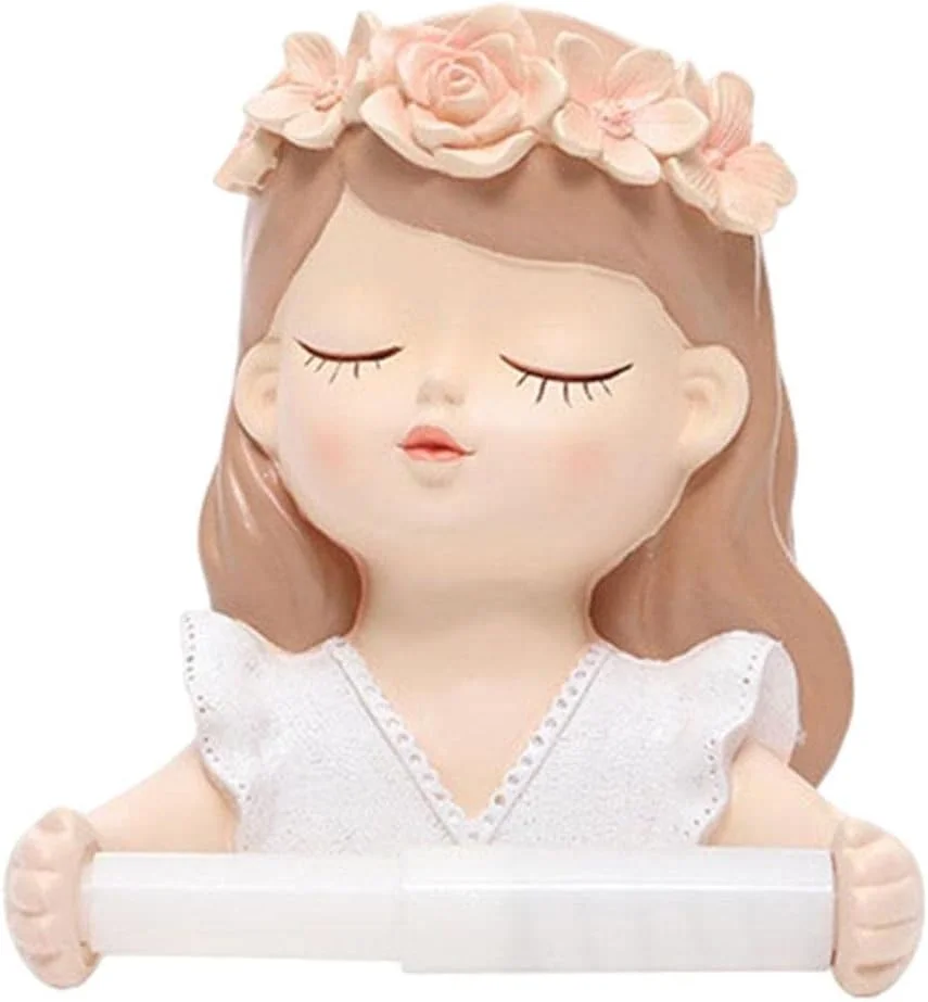 نگهدارنده دستمال توالت CRTGW، جا حوله ای، آویز رول دستمال کاغذی، نصب دیواری، دختر مو بلند نگهدارنده دستمال توالت CRTGW، جا حوله ای، آویز رول دستمال کاغذی، نصب دیواری، دختر مو بلند