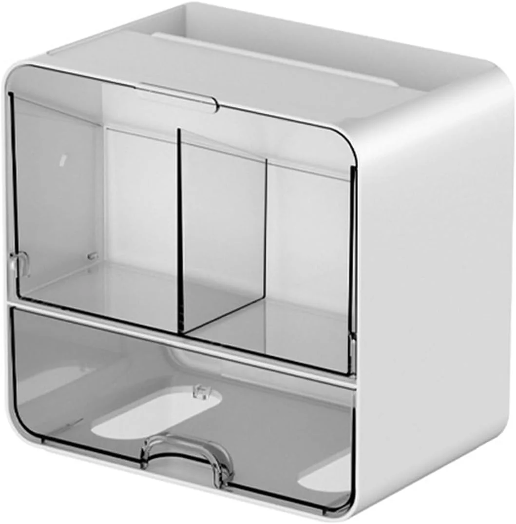 جا دستمال کاغذی توالت دافاپه، جعبه نگهداری دستمال کاغذی دیواری، سازمان دهنده کشویی پلاستیکی برای سرویس بهداشتی، آشپزخانه، اتاق نشیمن، خانه (سفید شفاف) جا دستمال کاغذی توالت دافاپه، جعبه نگهداری دستمال کاغذی دیواری، سازمان دهنده کشویی پلاستیکی برای سرویس بهداشتی، آشپزخانه، اتاق نشیمن، خانه (سفید شفاف)