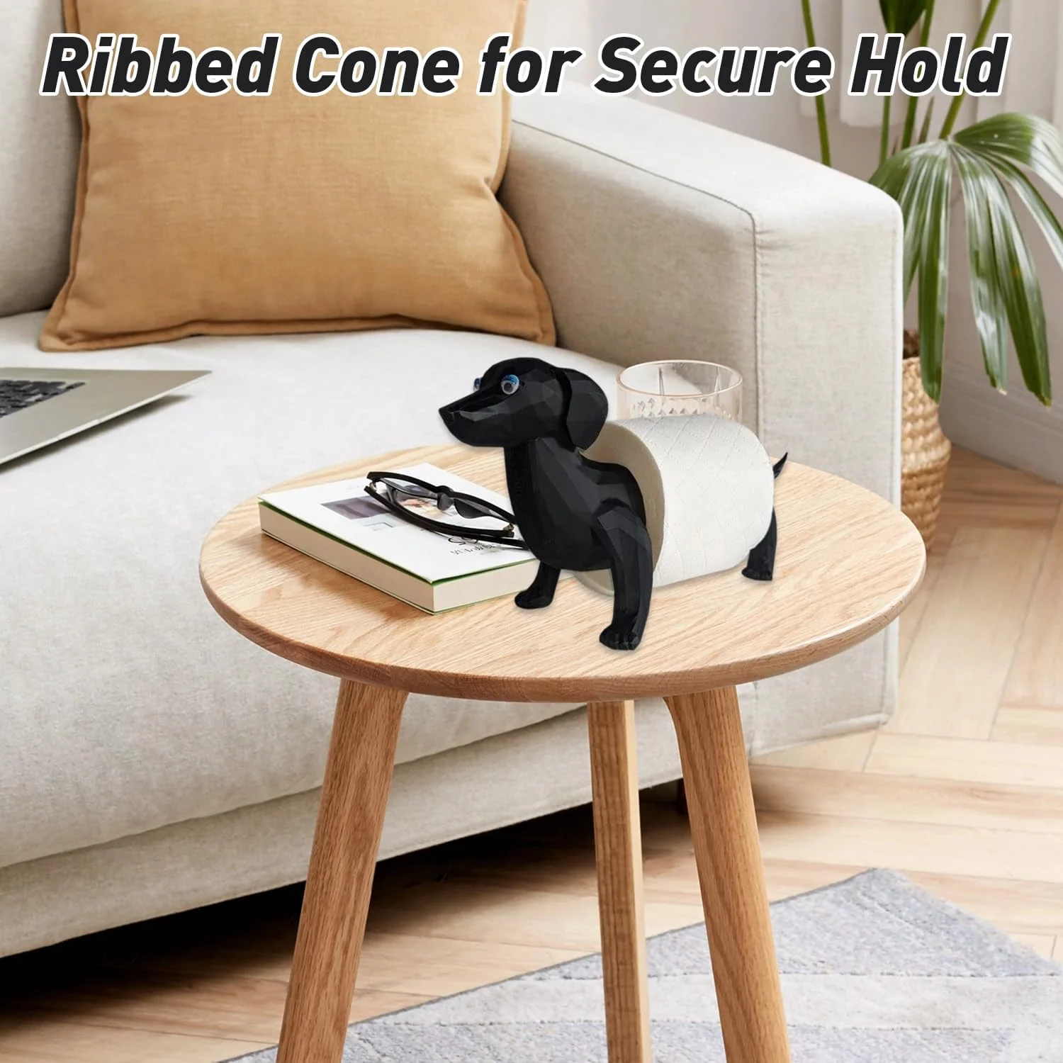 جا دستمال توالت طرح سگ داشوند ایستاده، جا دستمال کاغذی خنده دار طرح سگ داشوند مشکی، جا دستمال توالت جدید طرح سگ داشوند برای دکور حمام، استند نگهداری رول دستمال کاغذی فانتزی، هدیه های منحصر به فرد طرح سگ داشوند، سگ بامزه