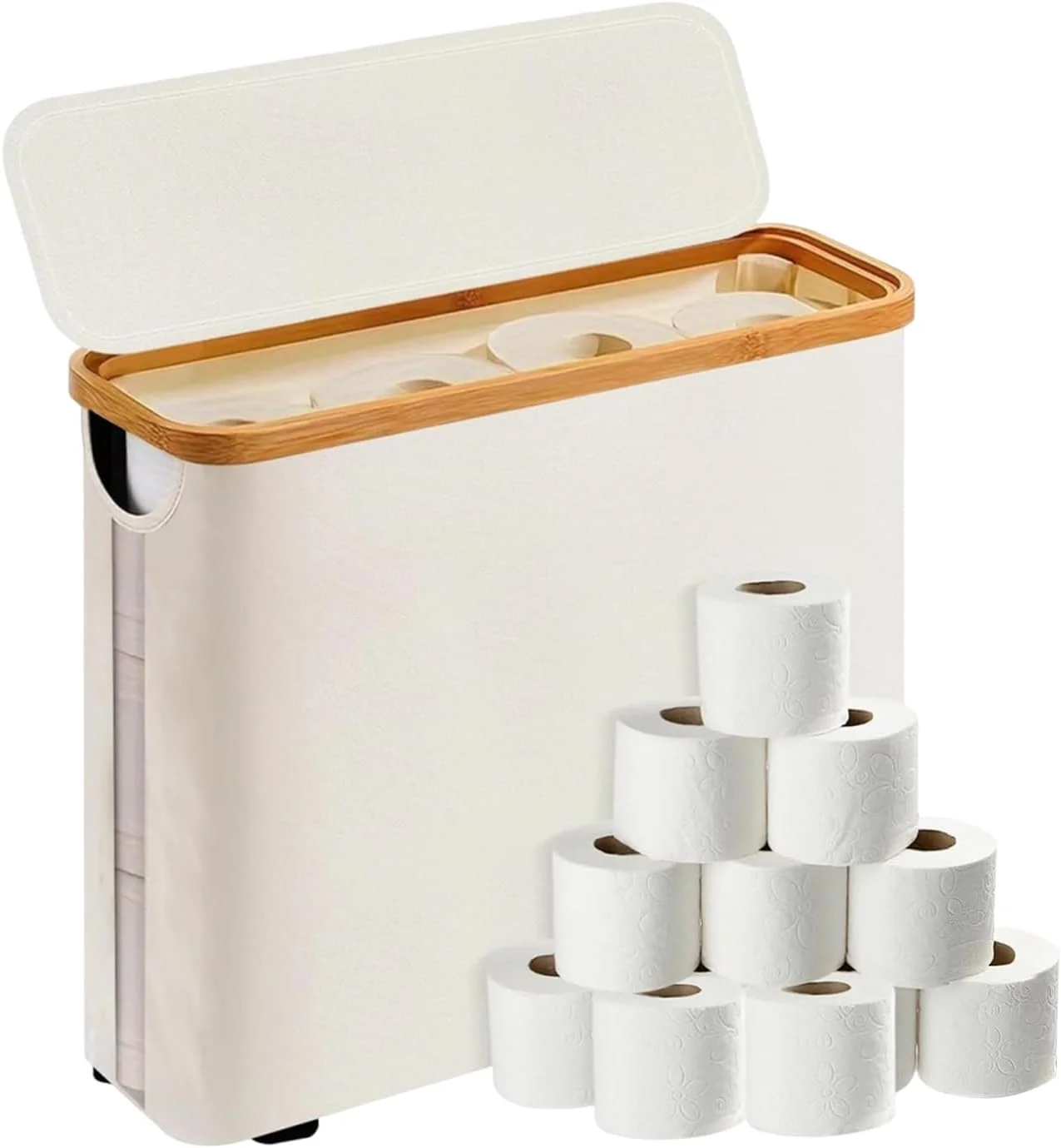 نگهدارنده کاغذ توالت | سازمان دهنده و نگهدارنده کاغذ توالت حمام | سبد ضد آب برای کشو، قفسه، میز، گوشه، حوله، سینک، دیوار، خوابگاه، خانه، لباسشویی، سرویس بهداشتی