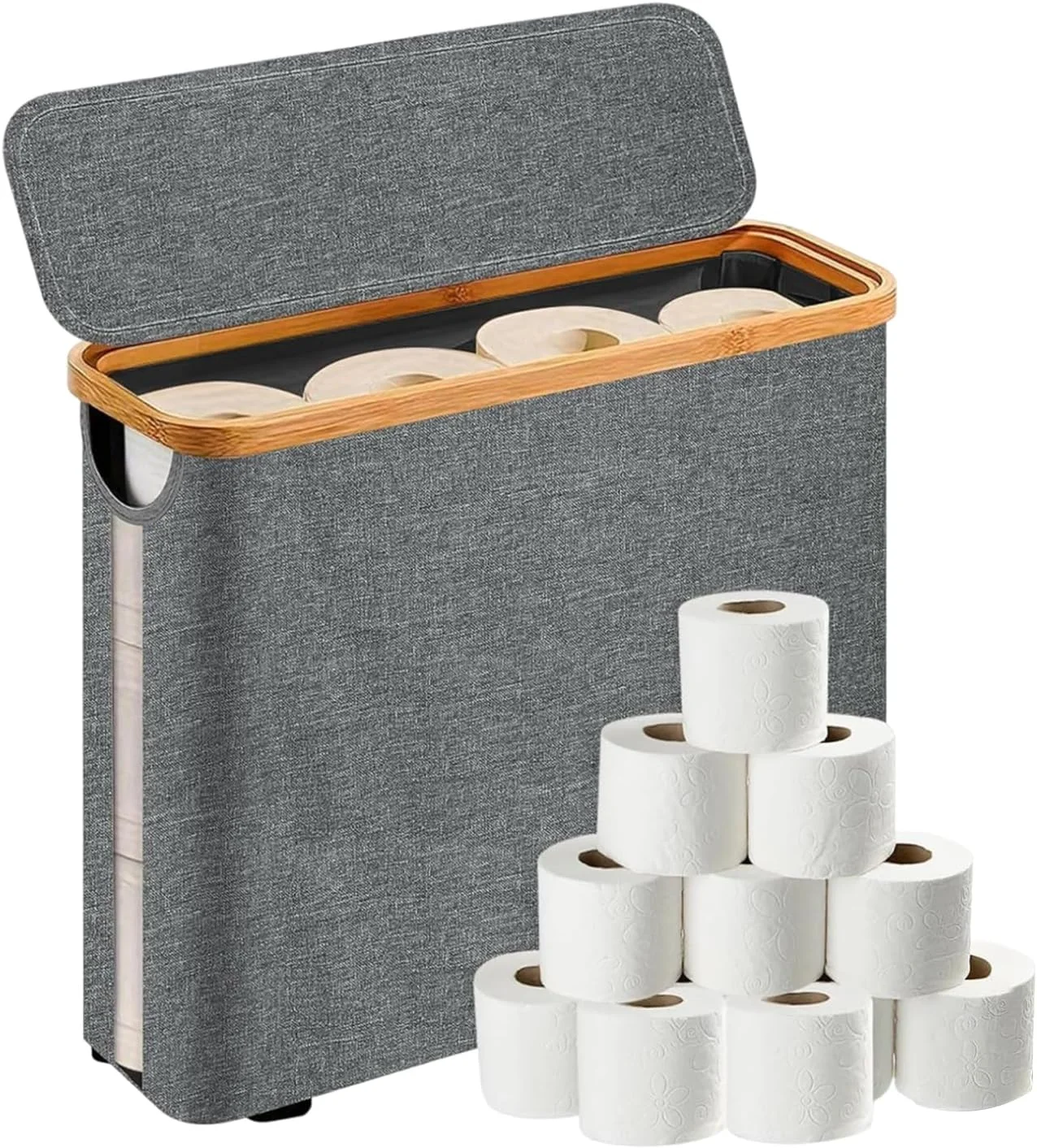 نگهدارنده کاغذ توالت حمام | سازمان دهنده نگهدارنده کاغذ توالت کابینتی - سبد ضد آب برای کشوها، قفسه، میز، گوشه، حوله، سینک، دیوار، خوابگاه، خانه، لباسشویی، سرویس بهداشتی