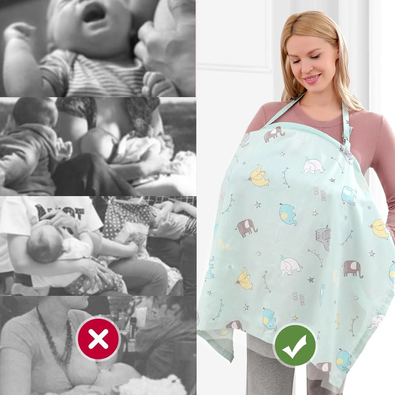 روپوش شیردهی، پوشش شیردهی برای مادر، پارچه دولایه برای محافظت از شیردهی، پوشش شیردهی مناسب کالسکه، طرح فیل آبی روپوش شیردهی، پوشش شیردهی برای مادر، پارچه دولایه برای محافظت از شیردهی، پوشش شیردهی مناسب کالسکه، طرح فیل آبی