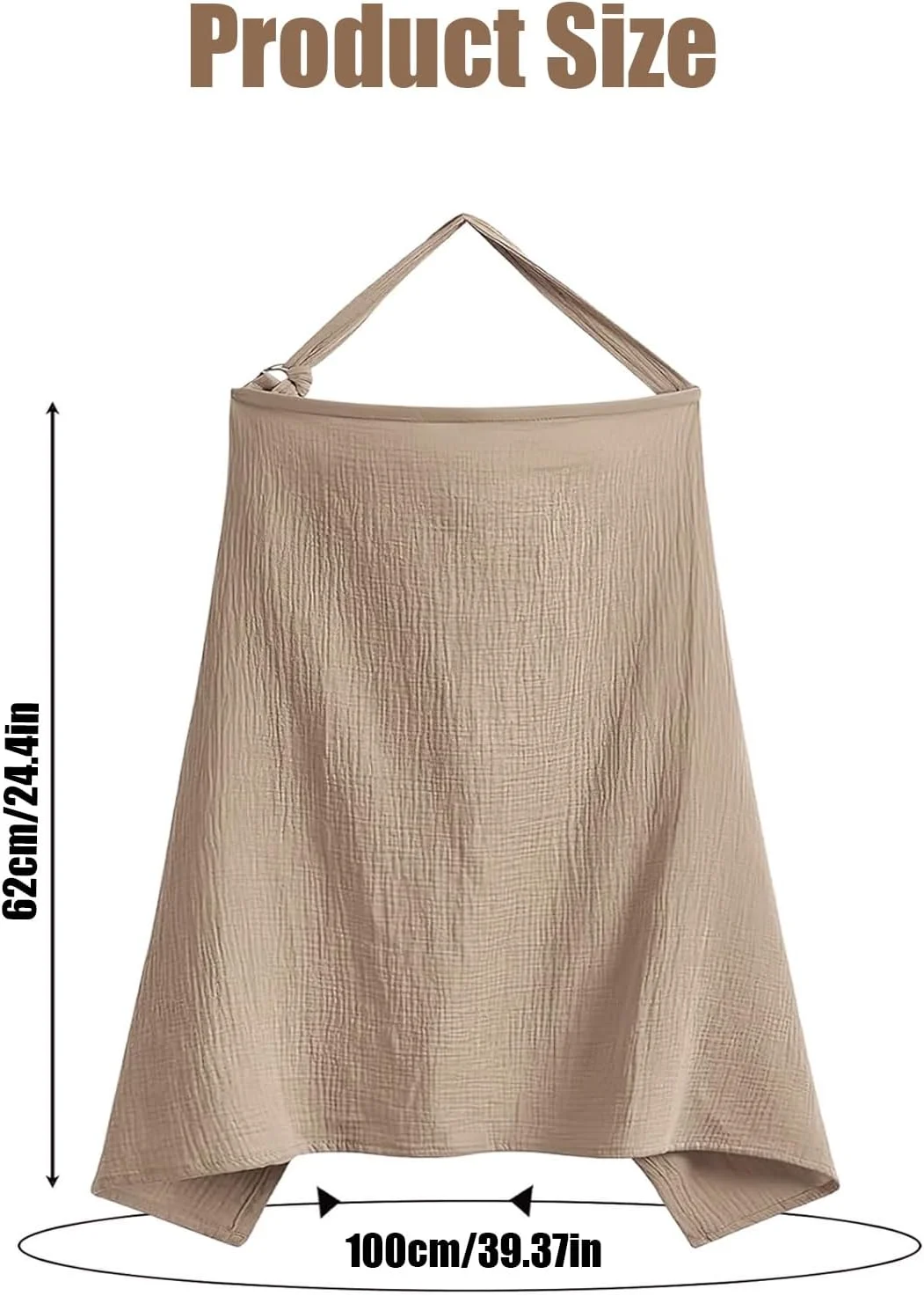 روپوش شیردهی سیمون، پنبه ارگانیک، روپوش شیردهی نرم و تنفسی، روپوش شیردهی مناسب موسلین برای بیرون از خانه، روپوش شیردهی خاکی