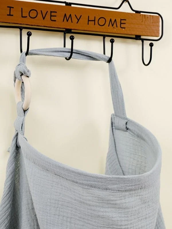 روپوش شیردهی کات گروچیر، حوله شیردهی دولایه پنبه خالص مناسب فضای باز با یقه کمانی و حلقه سفت، پیش بند شیردهی چند منظوره، آبی خاکستری روپوش شیردهی کات گروچیر، حوله شیردهی دولایه پنبه خالص مناسب فضای باز با یقه کمانی و حلقه سفت، پیش بند شیردهی چند منظوره، آبی خاکستری