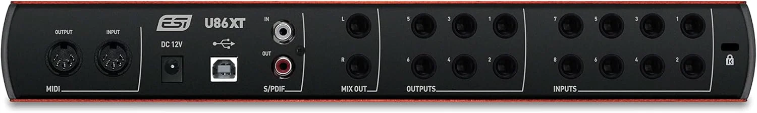 کارت صدای حرفه ای USB مدل ESI U86 XT با کیفیت 24 بیت، دارای 8 ورودی و 6 خروجی