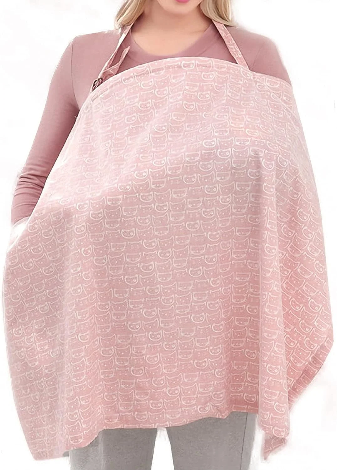 روپوش شیردهی خزنه، روپوش شیردهی نخی با بند قابل تنظیم، پیش بند شیردهی نرم و سبک وزن، پارچه آروغ گیر، شال شیردهی شیک و قابل تنفس