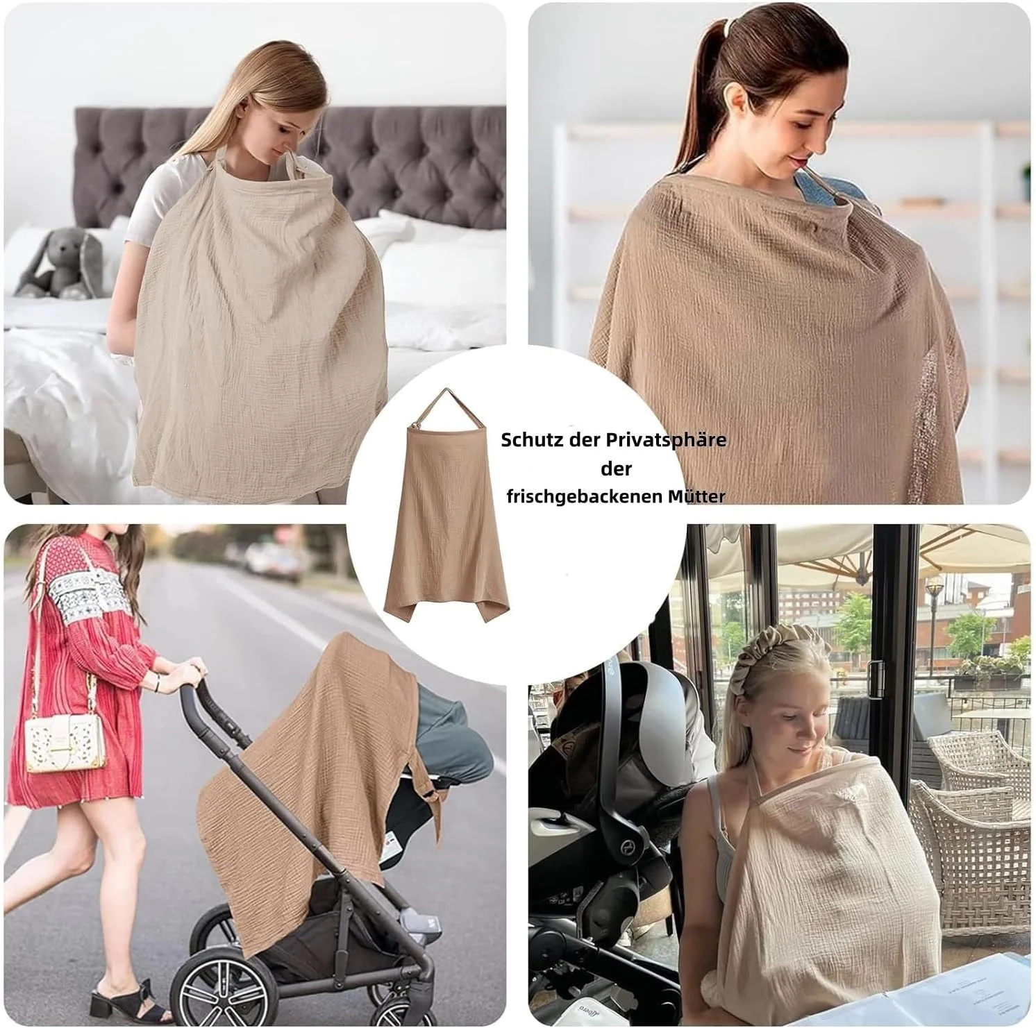 روپوش شیردهی جوشیون برای استفاده در حرکت، شال شیردهی، پیش بند شیردهی، روپوش موسلین برای نوزادان شیرخوار، روپوش شیردهی با حلقه سفت، روپوش شیردهی، روپوش شیردهی موسلین