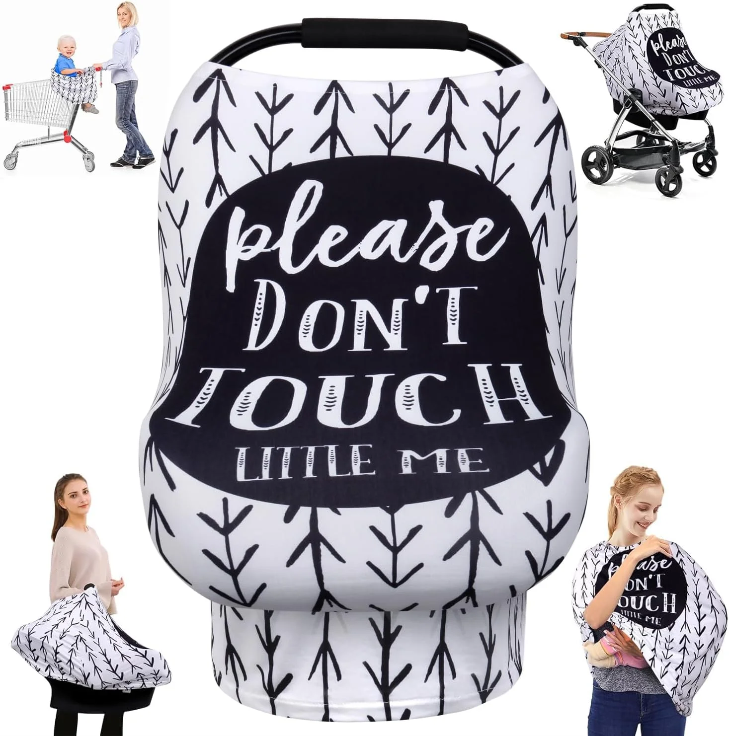 روکش صندلی ماشین کودک متپلاس، روکش شیردهی کشسان، روکش چند منظوره کریر/کالسکه/چرخ خرید نوزاد، هدیه روکش کالسکه دخترانه پسرانه