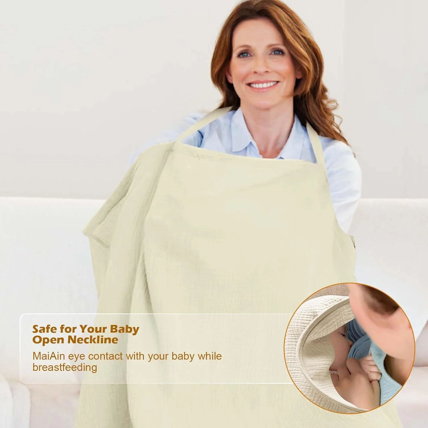 روپوش شیردهی برای شیردهی در حال حرکت، پیش بند شیردهی، 75 × 95 سانتی متر، روپوش شیردهی نوزاد، روپوش شیردهی نوزاد از جنس موسلین، تنفس پذیر، روپوش شیردهی نرم، روپوش شیردهی با حلقه سفت، روپوش شیردهی روپوش شیردهی برای شیردهی در حال حرکت، پیش بند شیردهی، 75 × 95 سانتی متر، روپوش شیردهی نوزاد، روپوش شیردهی نوزاد از جنس موسلین، تنفس پذیر، روپوش شیردهی نرم، روپوش شیردهی با حلقه سفت، روپوش شیردهی