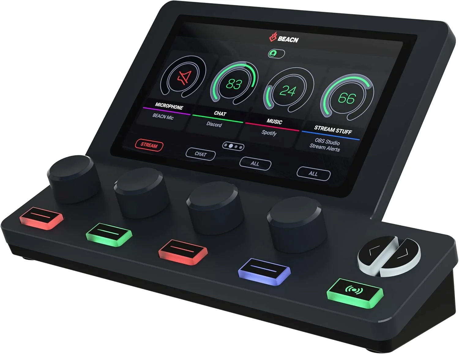 کارت صدای BEACN Mix Create | میکسر صوتی USB C ویندوز برای تولیدکنندگان محتوا | کنترل صدا برای استریمهای Twitch و YouTube | ملزومات تولید محتوا برای استریمینگ (تیره) کارت صدای BEACN Mix Create | میکسر صوتی USB C ویندوز برای تولیدکنندگان محتوا | کنترل صدا برای استریمهای Twitch و YouTube | ملزومات تولید محتوا برای استریمینگ (تیره)