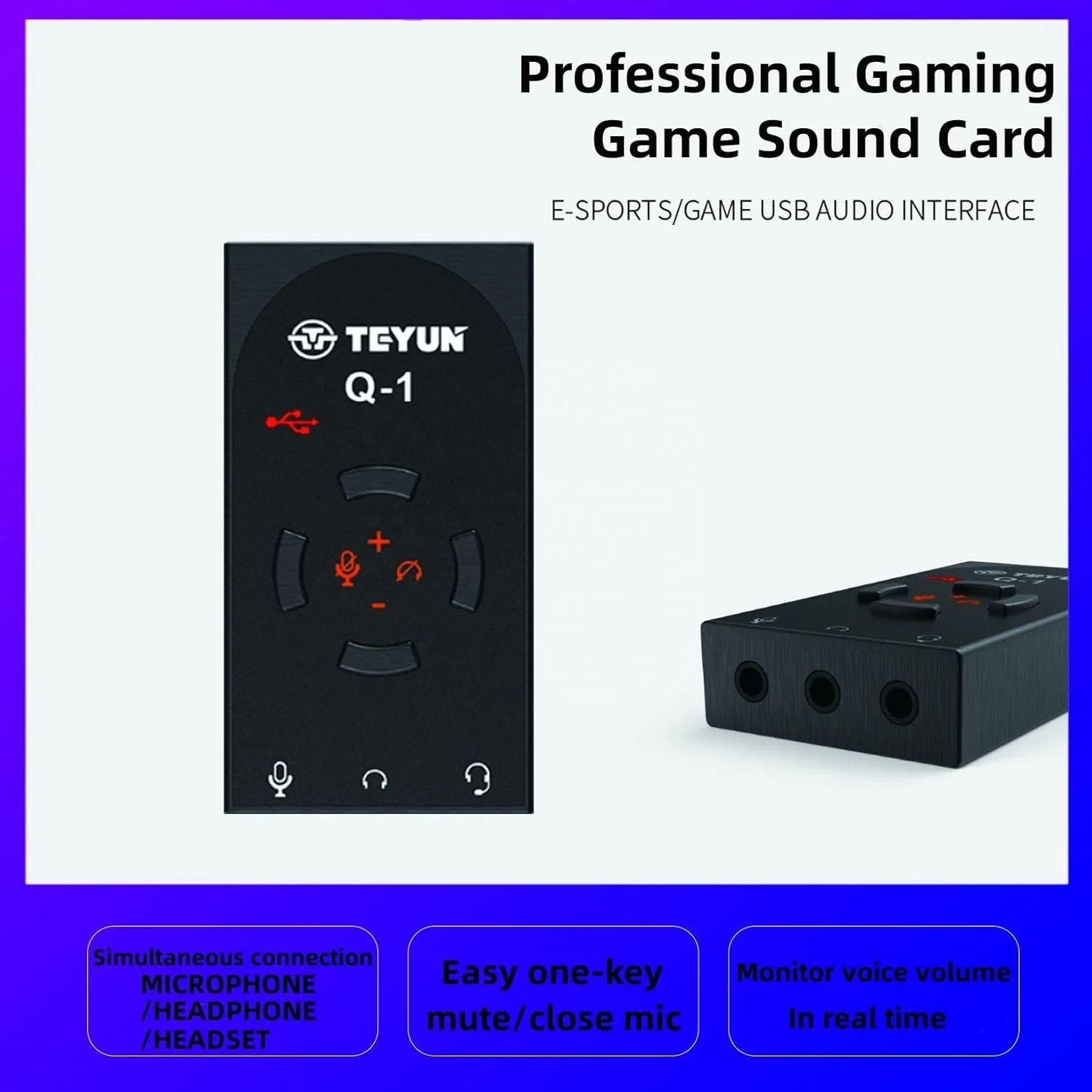 کارت صدای USB 7.1 TEYUN، کارت صدای حرفه ای USB، رابط صوتی، برنامه تلفن همراه با USB کامپیوتر کارت صدای USB 7.1 TEYUN، کارت صدای حرفه ای USB، رابط صوتی، برنامه تلفن همراه با USB کامپیوتر