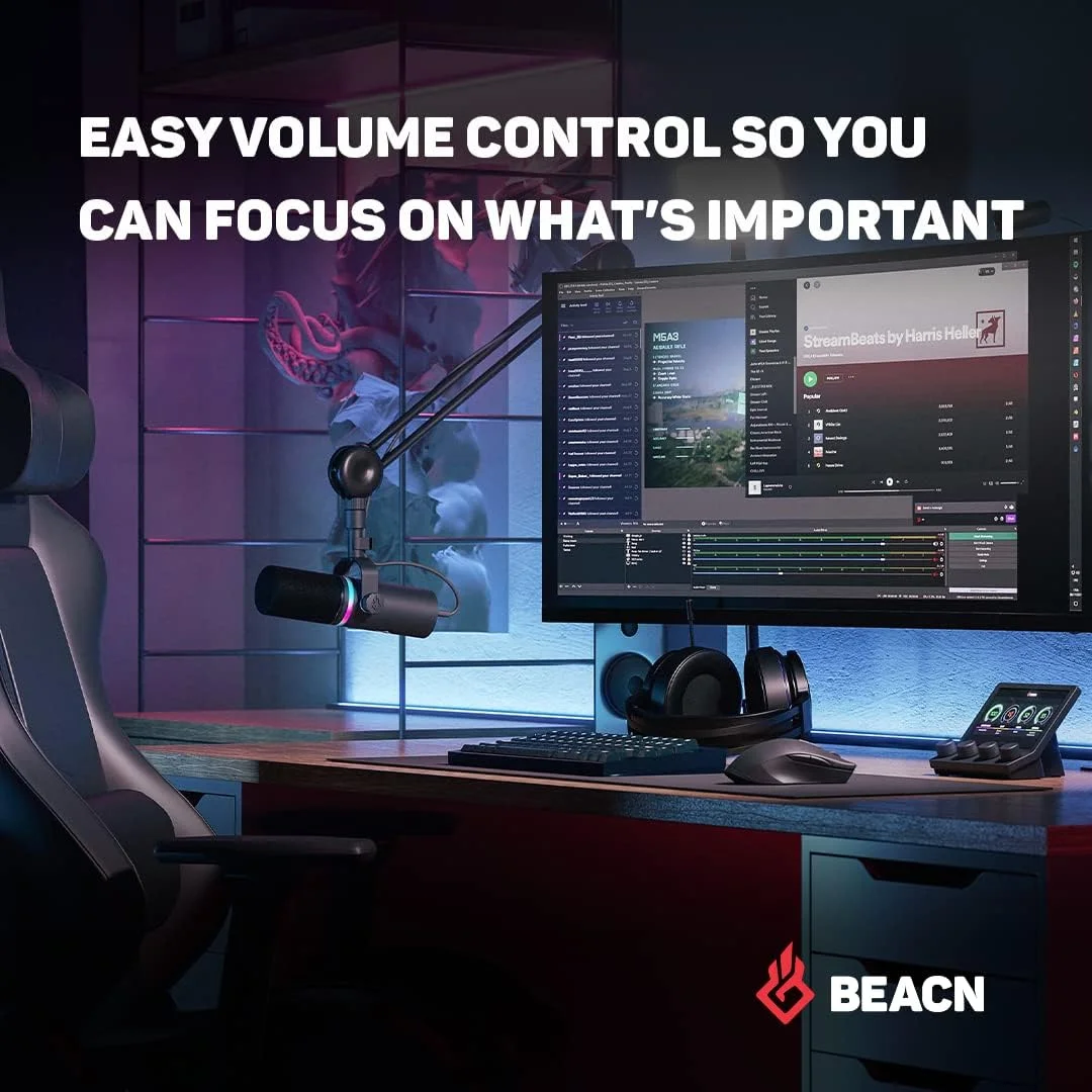 میکسر صوتی USB C ویندوز BEACN Mix با صفحه نمایش رنگی 5 اینچی زیبا و 4 رمزگذار دکمه ای نرم برای استریم، بازی، پادکست و برنامه های کاربردی کار در خانه (تیره) میکسر صوتی USB C ویندوز BEACN Mix با صفحه نمایش رنگی 5 اینچی زیبا و 4 رمزگذار دکمه ای نرم برای استریم، بازی، پادکست و برنامه های کاربردی کار در خانه (تیره)