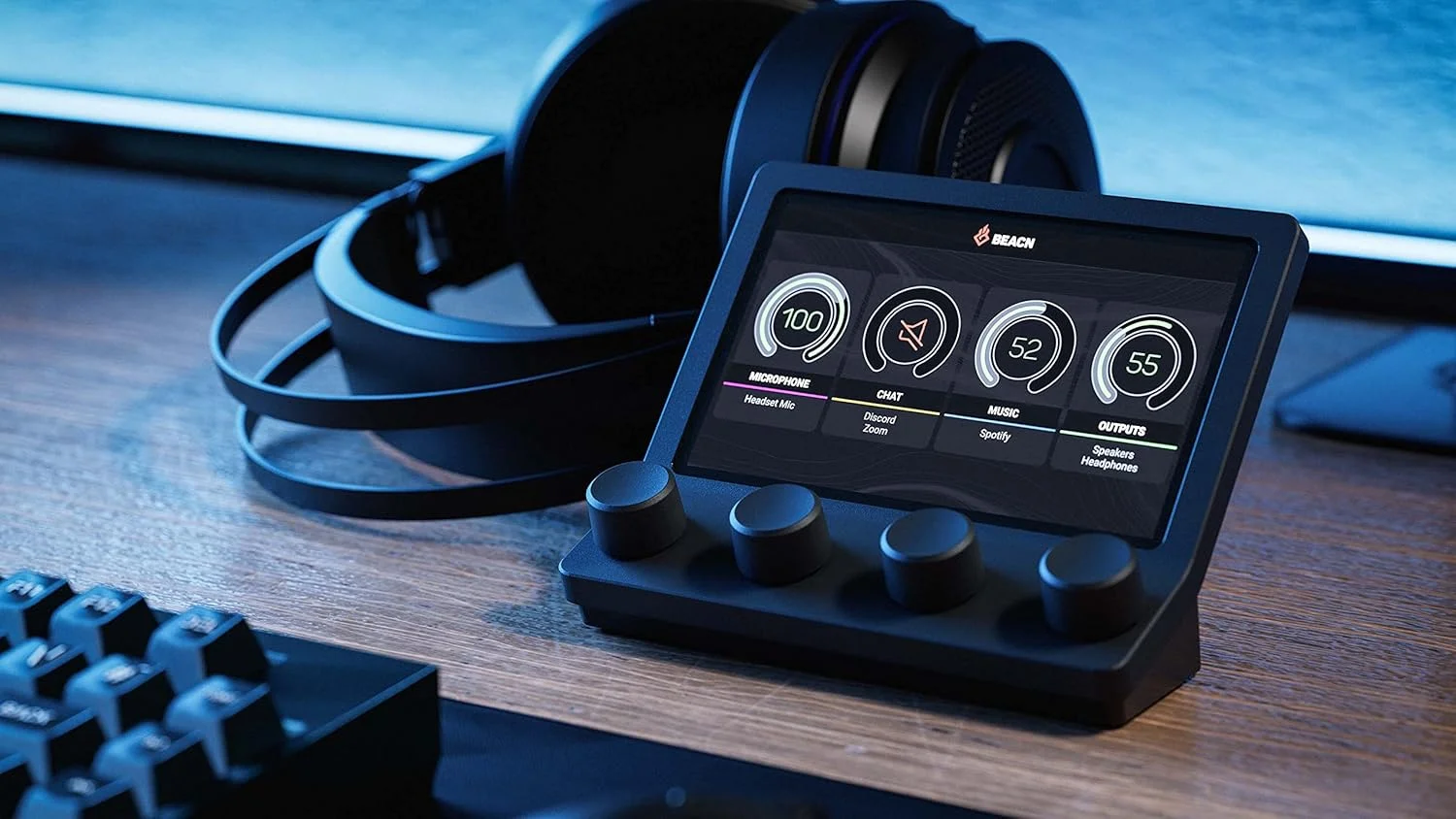 میکسر صوتی USB C ویندوز BEACN Mix با صفحه نمایش رنگی 5 اینچی زیبا و 4 رمزگذار دکمه ای نرم برای استریم، بازی، پادکست و برنامه های کاربردی کار در خانه (تیره) میکسر صوتی USB C ویندوز BEACN Mix با صفحه نمایش رنگی 5 اینچی زیبا و 4 رمزگذار دکمه ای نرم برای استریم، بازی، پادکست و برنامه های کاربردی کار در خانه (تیره)