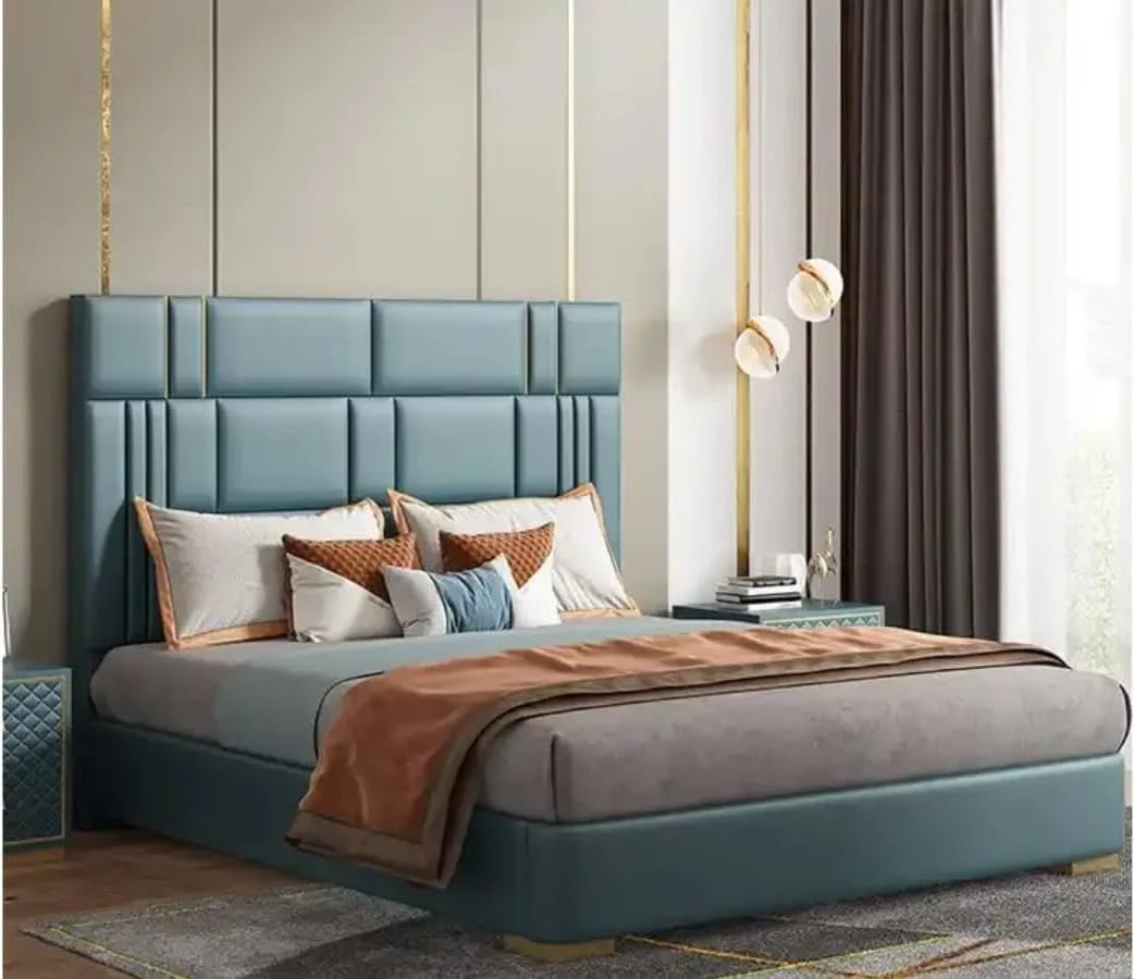 تخت خواب دو نفره ساده و لوکس سبک Wabi Comfynest مناسب اتاق خواب، تخت خواب عروس سایز 180cmX200cm