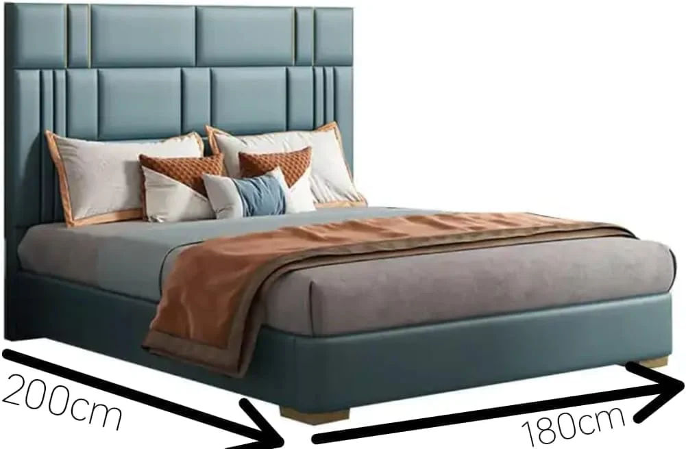 تخت خواب دو نفره ساده و لوکس سبک Wabi Comfynest مناسب اتاق خواب، تخت خواب عروس سایز 180cmX200cm