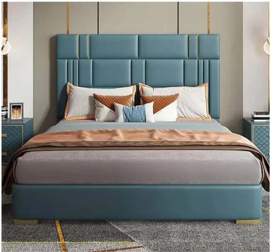 تخت خواب دو نفره ساده و لوکس سبک Wabi Comfynest مناسب اتاق خواب، تخت خواب عروس سایز 180cmX200cm