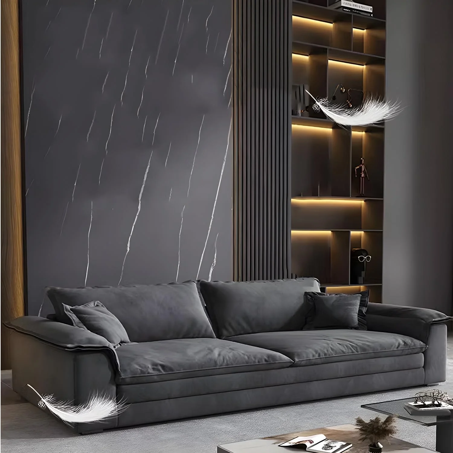 مبل راحتی کامفینست خاکستری سایز متوسط 259.08 X 93.98 X 80.01 سانتی متر خاکستری مبل راحتی کامفینست خاکستری سایز متوسط 259.08 X 93.98 X 80.01 سانتی متر خاکستری