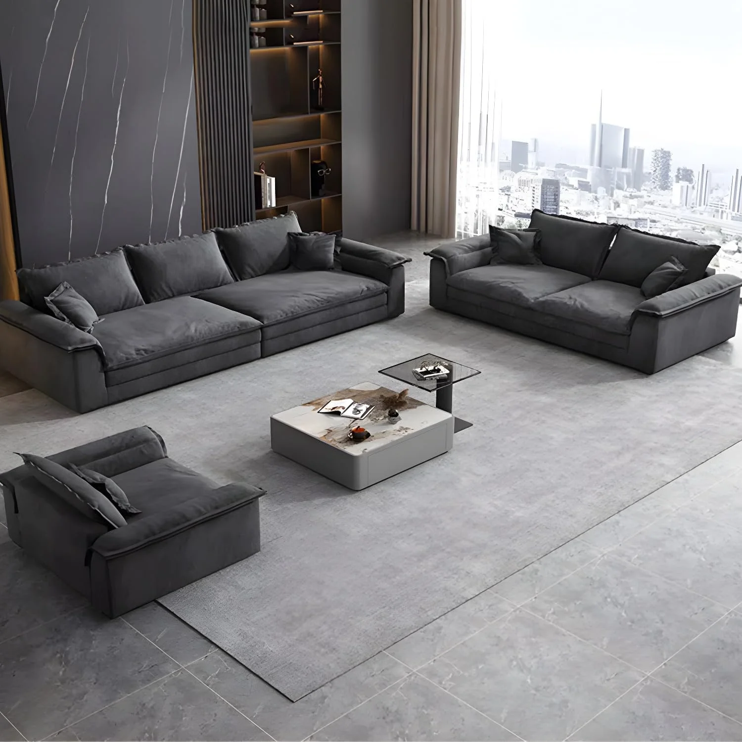 مبل راحتی کامفینست خاکستری سایز متوسط 259.08 X 93.98 X 80.01 سانتی متر خاکستری مبل راحتی کامفینست خاکستری سایز متوسط 259.08 X 93.98 X 80.01 سانتی متر خاکستری