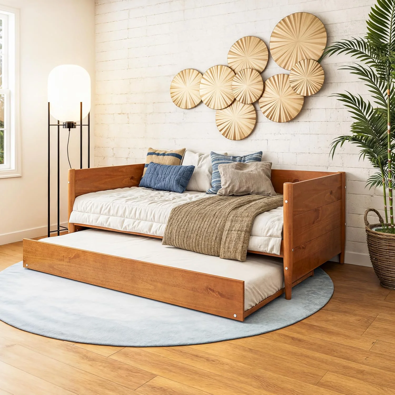 تخت خواب نیمکتی یک نفره Camaflexi مدل Mid-Century، رنگ Castanho تخت خواب نیمکتی یک نفره Camaflexi مدل Mid-Century، رنگ Castanho
