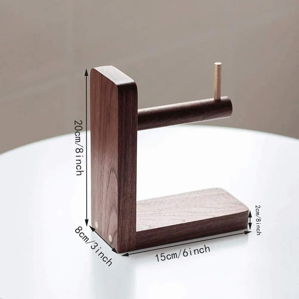 جا دستمال کاغذی توالت - جا رولی چوبی رومیزی برای کابینت، جا رولی آشپزخانه، پخش کننده رول دستمال کاغذی هدیه
