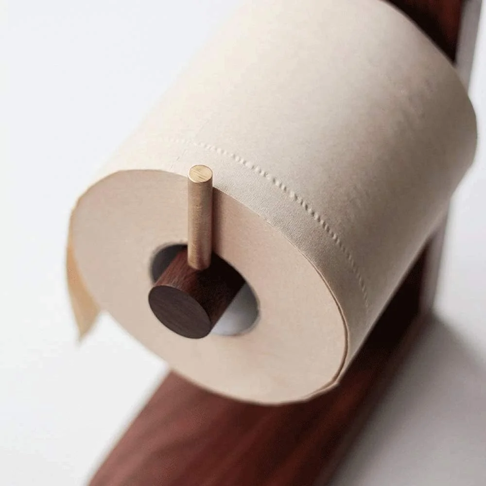 جا دستمال کاغذی توالت - جا رولی چوبی رومیزی برای کابینت، جا رولی آشپزخانه، پخش کننده رول دستمال کاغذی هدیه