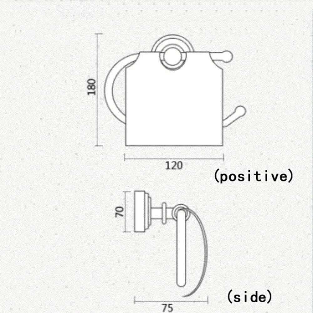 جا دستمال کاغذی توالت - لوازم جانبی حمام، نگهدارنده رول دستمال کاغذی، نصب دیواری، نگهدارنده حوله کاغذی، نگهدارنده دستمال توالت، برنجی