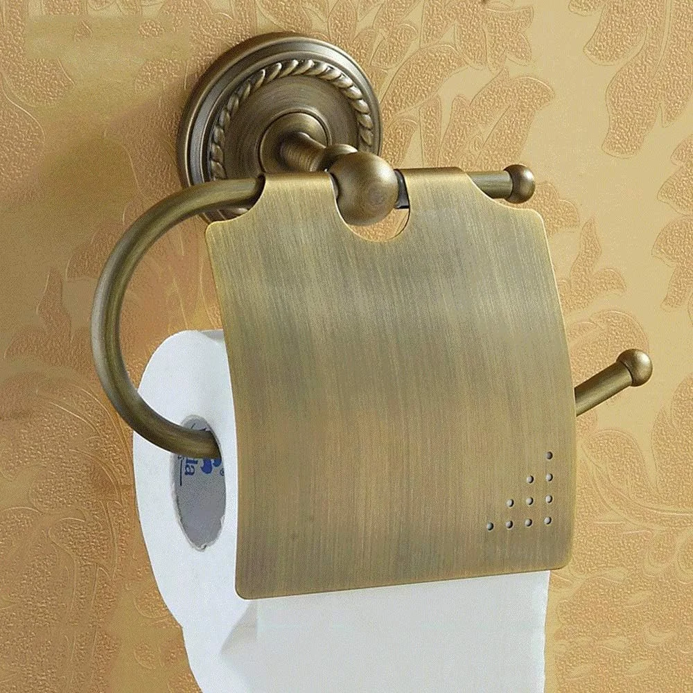 جا دستمال کاغذی توالت - لوازم جانبی حمام، نگهدارنده رول دستمال کاغذی، نصب دیواری، نگهدارنده حوله کاغذی، نگهدارنده دستمال توالت، برنجی