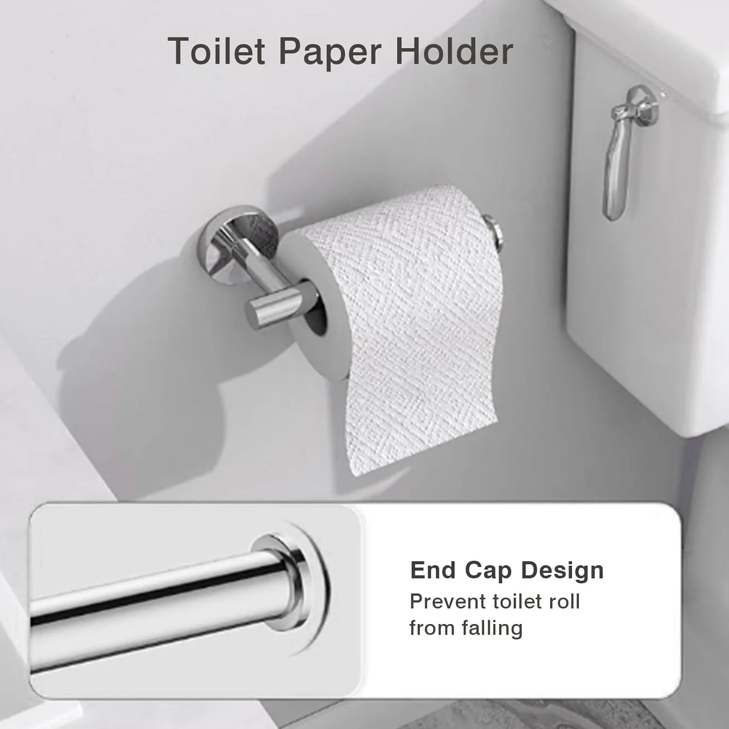 ست لوازم جانبی حمام 3 تکه LSWYYP، جا دستمال کاغذی استیل ضد زنگ، حلقه حوله، قلاب حوله لباس، قفسه حوله لوازم جانبی حمام برای نصب روی دیوار حمام، نقره ای برس خورده