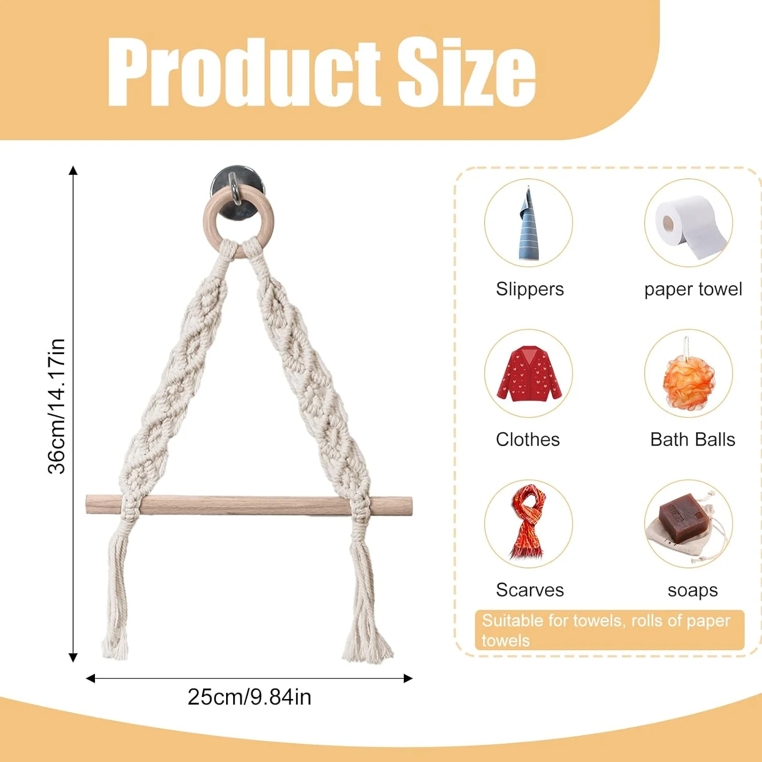 جا دستمال کاغذی توالت LUHOCIY بدون نیاز به سوراخ کاری، نگهدارنده دستمال کاغذی چوبی برای رول های کاغذی، حوله یا سایر وسایل کوچک، مناسب برای حمام، آشپزخانه، اتاق خواب