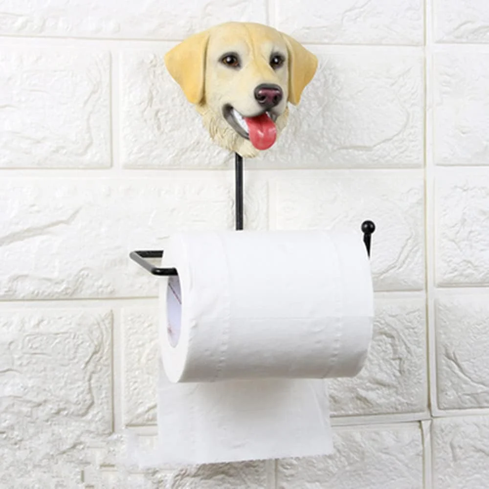 جا دستمال کاغذی سگ، دیواری و ایستاده، دکوری برای نگهداری دستمال کاغذی، مناسب منزل، دفتر کار، حمام، طرح حیوانات