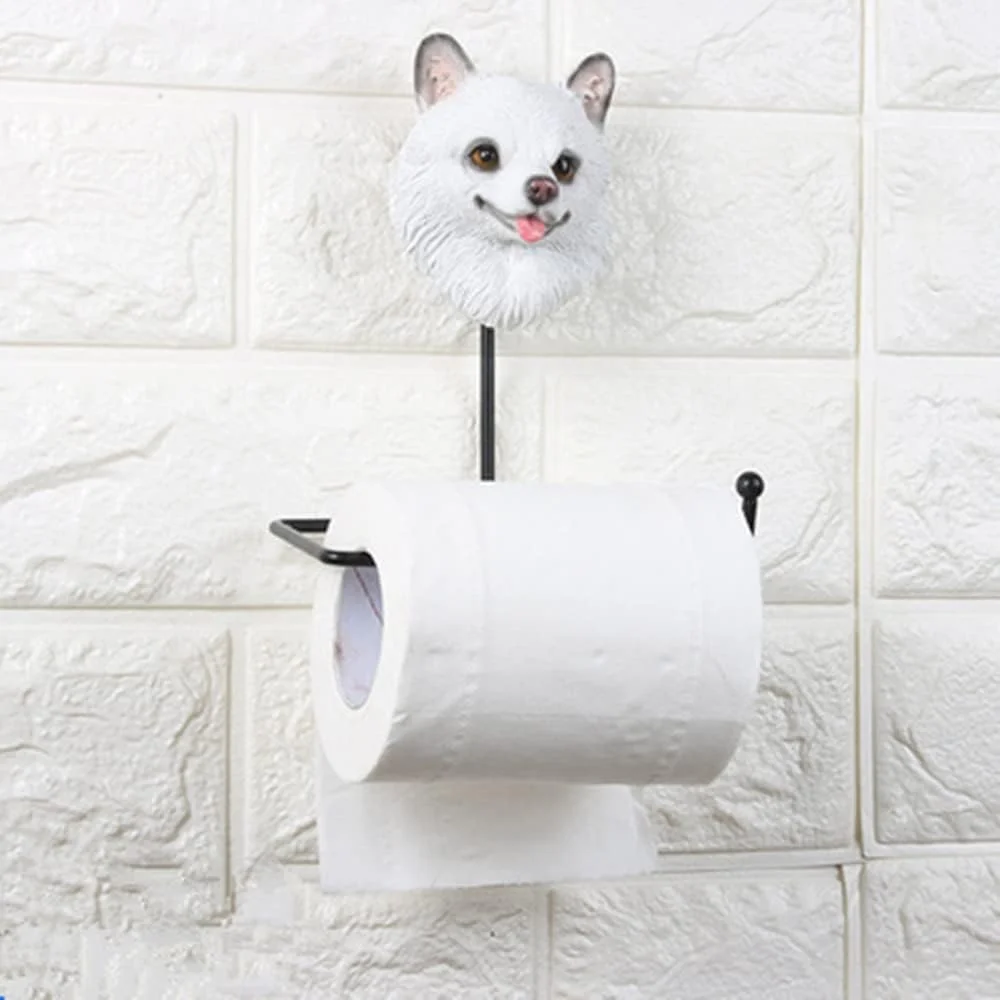 جا دستمال کاغذی سگ، دیواری و ایستاده، دکوری برای نگهداری دستمال کاغذی، مناسب منزل، اداره، حمام، دکوری حیوانات