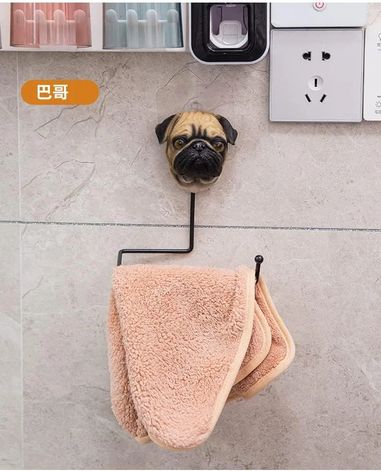 جا دستمال کاغذی سگ، دیواری و ایستاده، دکور نگهداری دستمال کاغذی برای خانه، دفتر، حمام، حیوانات تزئینی