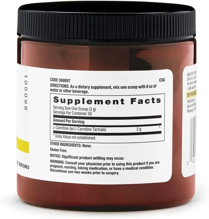 پودر ال-کارنیتین BEYOND RAW Chemistry Labs | سوخت رسانی به تمرین و پشتیبانی از ریکاوری | 30 سروینگ پودر ال-کارنیتین BEYOND RAW Chemistry Labs | سوخت رسانی به تمرین و پشتیبانی از ریکاوری | 30 سروینگ