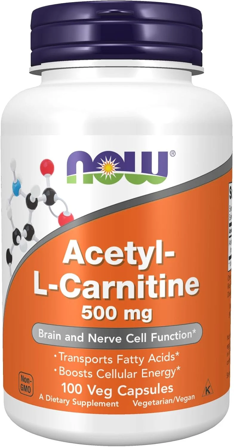 NOW Foods استیل ال-کارنیتین - 500 میلی گرم، 100 کپسول