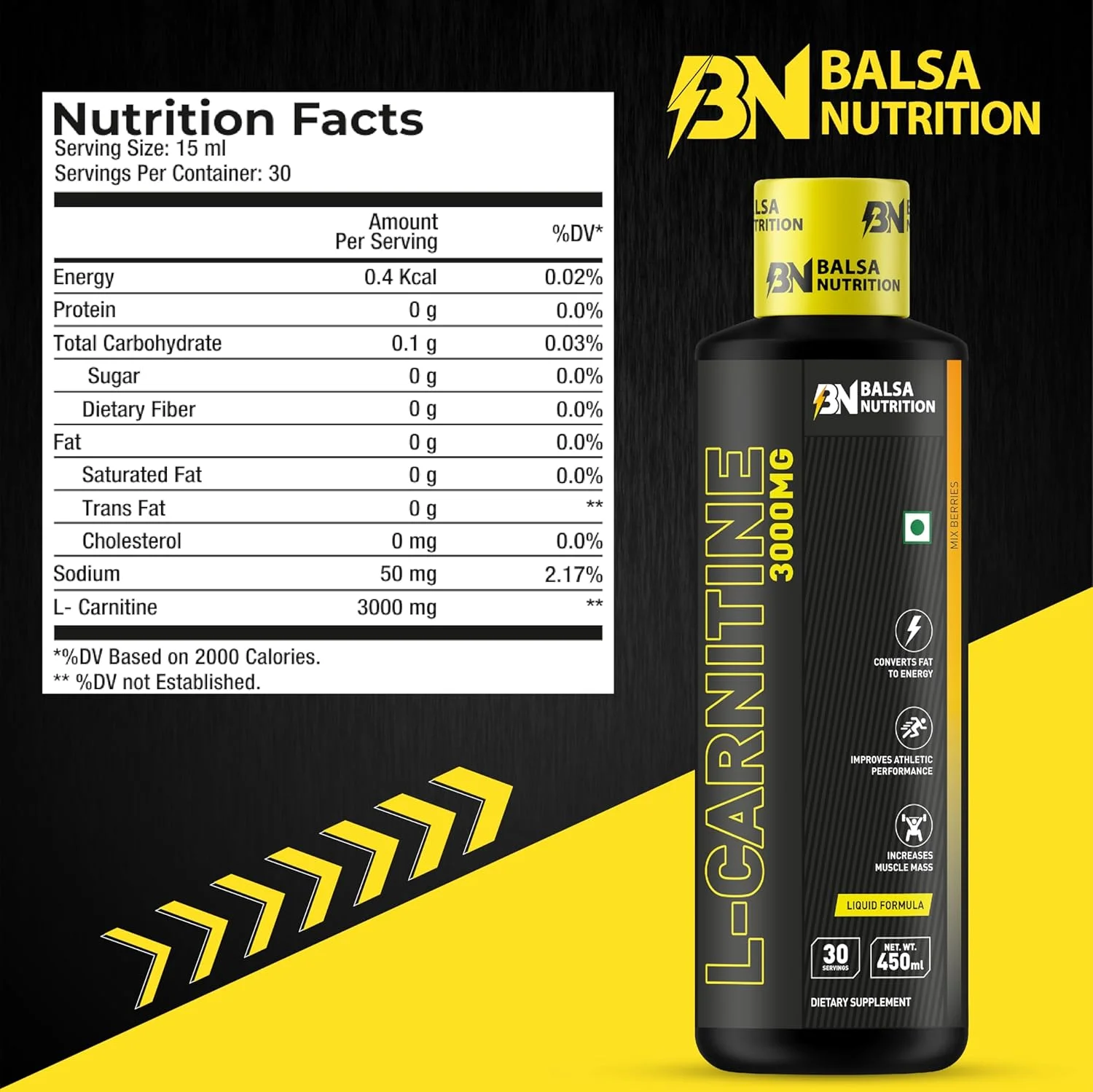 بالسا نوتریشن ال-کارنیتین - 3000 میلی گرم، 30 سروینگ (طعم میکس بری) | افزایش انرژی و استقامت مایع، عملکرد و ریکاوری تمرین، افزایش حجم عضلانی، بهبود عملکرد ورزشی | غیر GMO بالسا نوتریشن ال-کارنیتین - 3000 میلی گرم، 30 سروینگ (طعم میکس بری) | افزایش انرژی و استقامت مایع، عملکرد و ریکاوری تمرین، افزایش حجم عضلانی، بهبود عملکرد ورزشی | غیر GMO