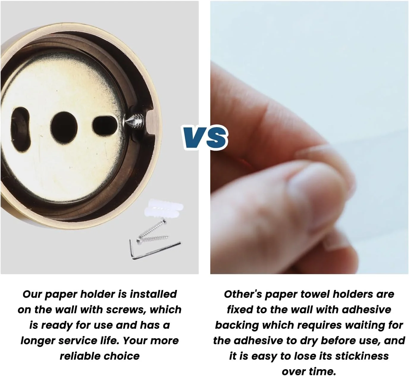 جا دستمال توالت Natudeco، لوازم جانبی توالت برنجی، نگهدارنده استیل ضد زنگ دیواری لوازم جانبی حمام