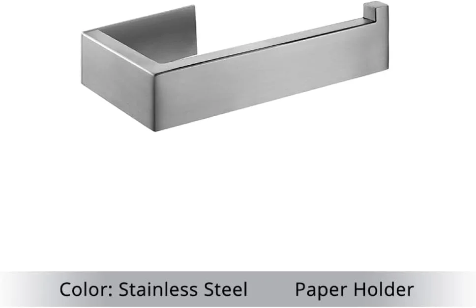 ست لوازم حمام NevStp شامل جا دستمال توالت، قلاب حوله، میله حوله، استیل ضد زنگ، مناسب اتاق خواب، فلزی، نصب دیواری، مناسب آشپزخانه و حمام، رنگ استیل، جا دستمال کاغذی