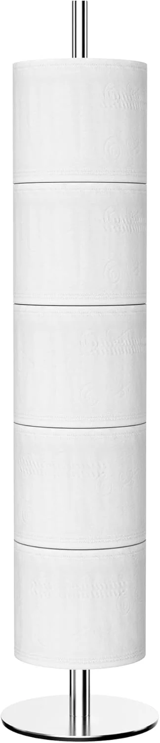 پایه نگهدارنده دستمال توالت نیکل برس خورده niffgaff برای نگهداری دستمال توالت حمام، پایه نگهدارنده دستمال توالت استیل ضد زنگ با قفسه، پایه نگهدارنده رول دستمال توالت شیک حمام