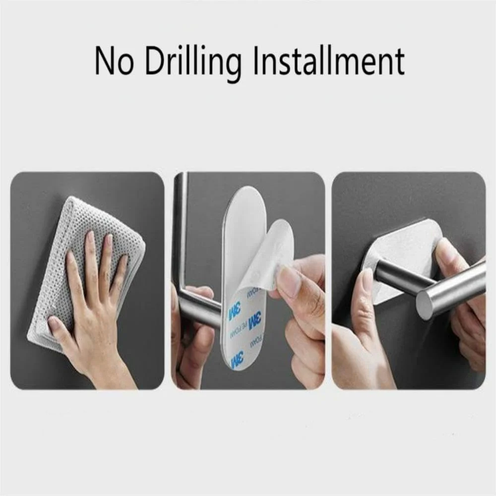 جا دستمال کاغذی رولی چسبی Oasisgalore، نصب دیواری، استیل ضد زنگ، مناسب برای حمام و آشپزخانه