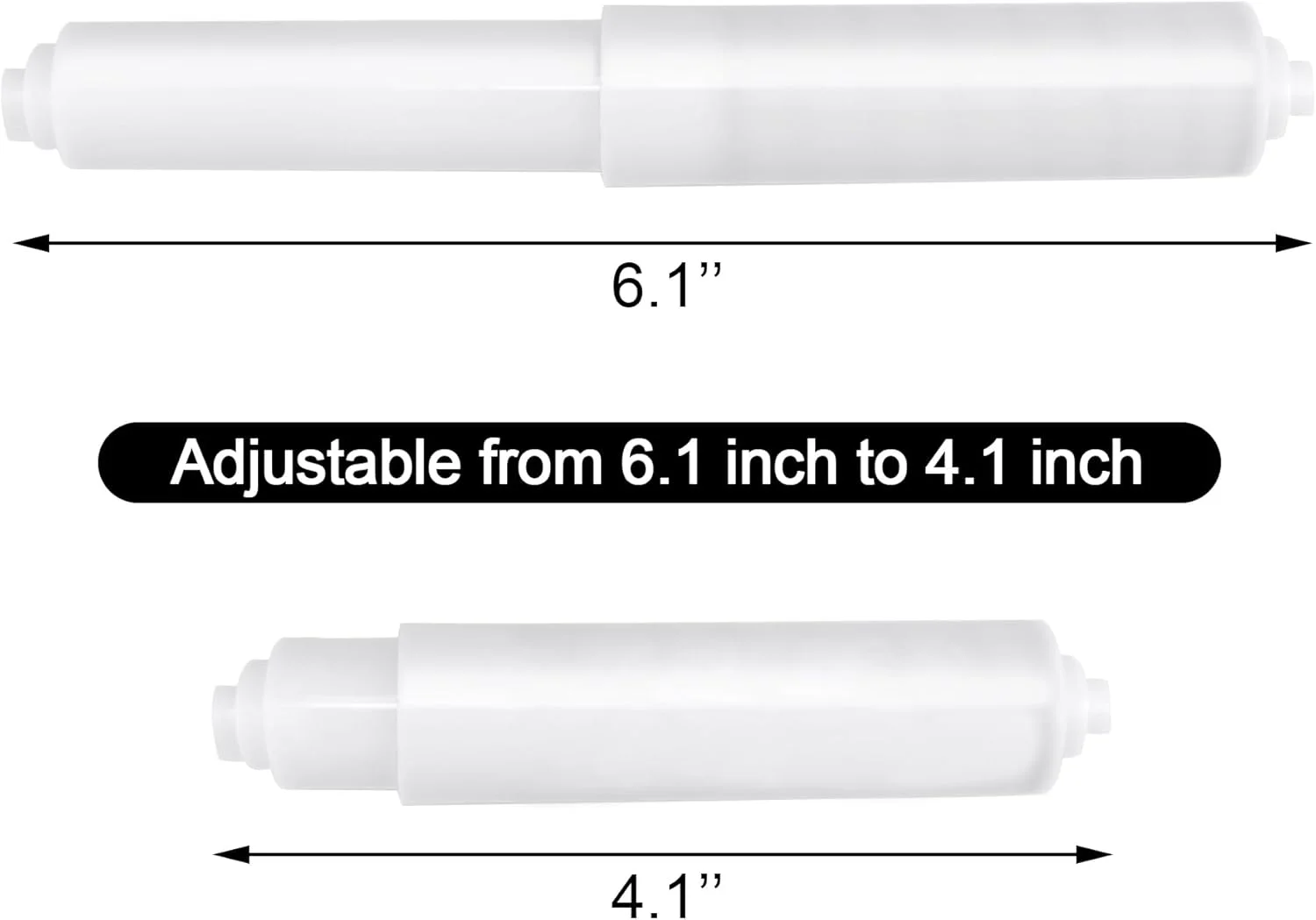 غلتک فنری جایگزین держатель دستمال туалетного бумаг Peslogy، 2 عدد، держатель دستمال туалетного бумаг پلاستیکی برای حمام (سفید)