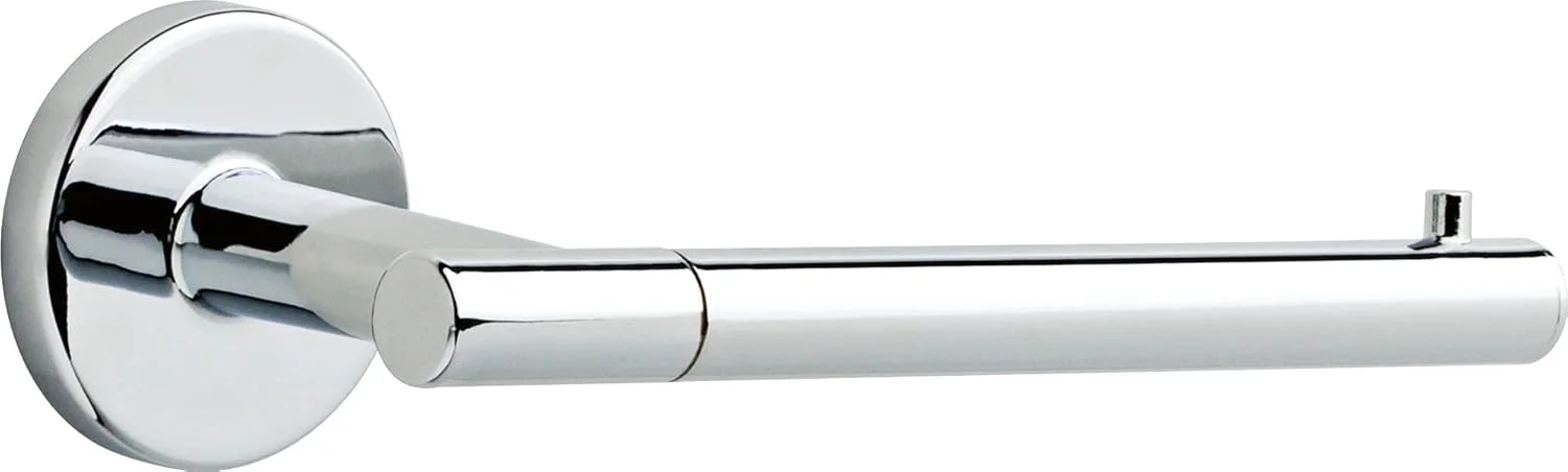 جا دستمال توالت دلتا ترینسیک (تک عددی) با روکش کروم براق، مناسب برای سازماندهی و نگهداری دستمال کاغذی در حمام، جا دستمال کاغذی تک پایه، لوازم جانبی دیواری حمام مدل 75950