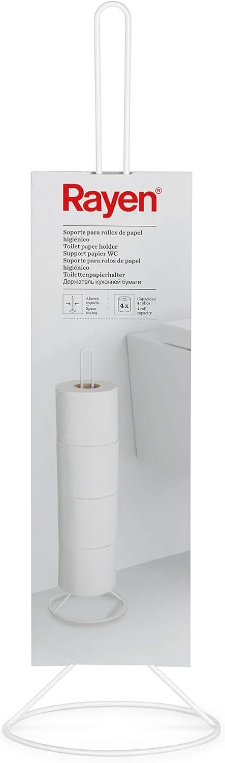 نگهدارنده رول دستمال توالت Rayen، سفید