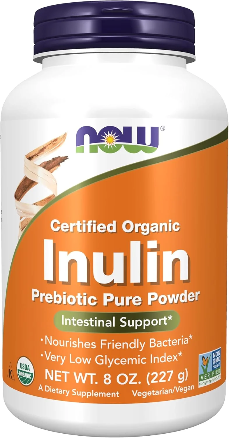 Now Supplements, Certified Organic And Nongmo, Inulin Powder